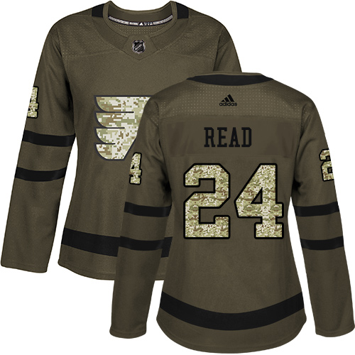 Adidas Flyers #24 Matt Read Green Salute to Service Women's Stitched NHL Jersey
